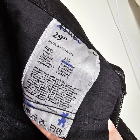 Ksubi Black Chitch Boneyard denim jean Distressed Slim Fit Stitch Design 29 - Picture 6 of 8